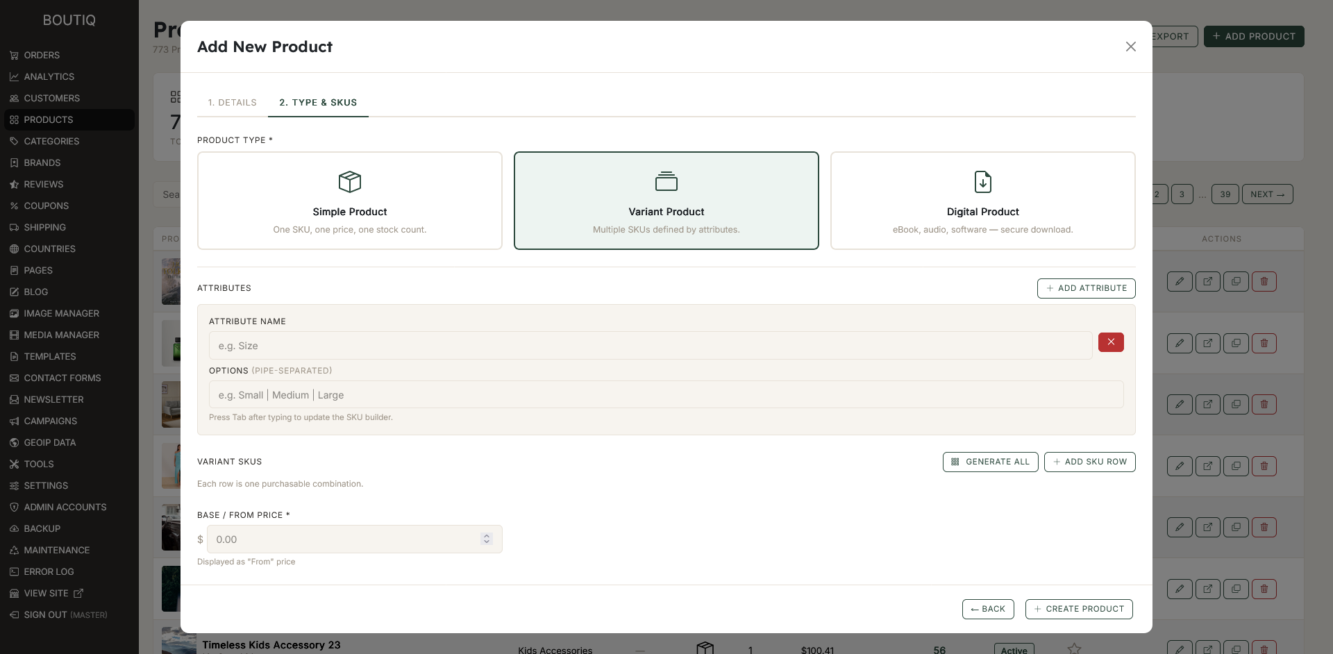 XCMS Admin Product Types admin_add_variant_product.png