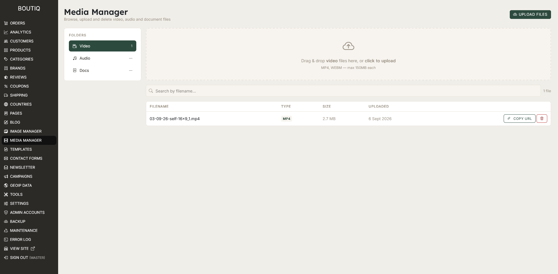 admin media manager