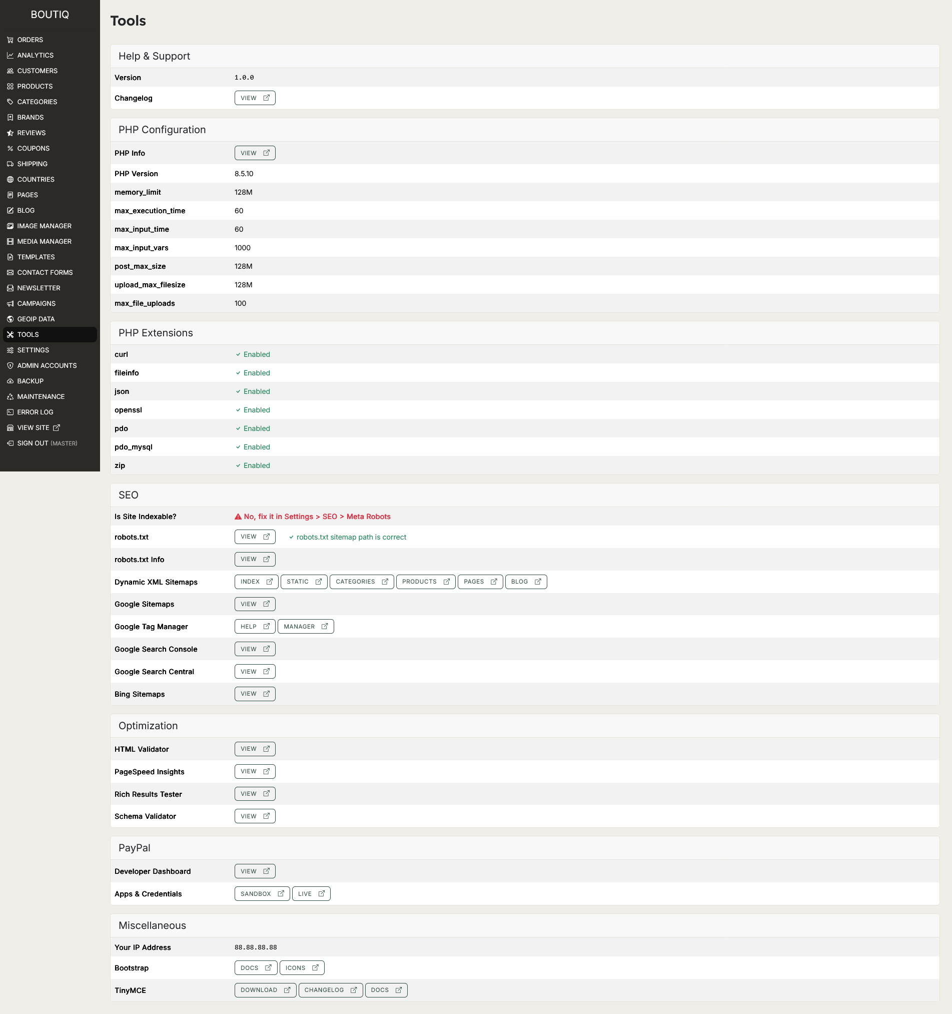 admin tools